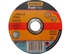 Відрізний диск по алюмінію на болгарку Stanley 125х1,6мм
