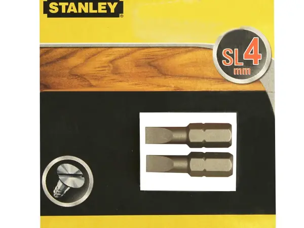 Плоскі біти SL4 25мм для шуруповерта Stanley
