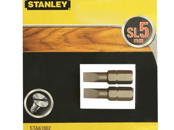 Биты с плоским шлицем SL5 25мм Stanley