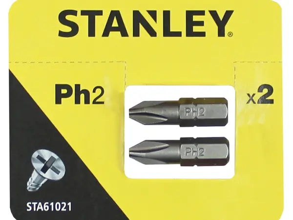 Хрестові біти PH2 25мм для шуруповерта Stanley