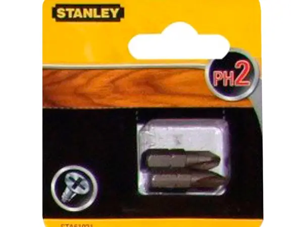 2 крестообразные биты PH2 25мм Stanley