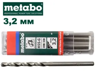 Свердло по металу Metabo HSS-G 3,2мм
