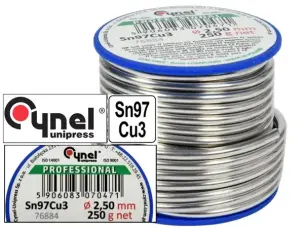 Безсвинцевий припій Cynel Sn97Cu3 2,5мм 250гр