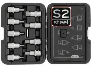 Набор головок с битой HEX 1/2" S2 H4-H17 (9 шт)