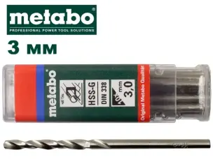 Сверло по металлу Metabo HSS-G 3мм
