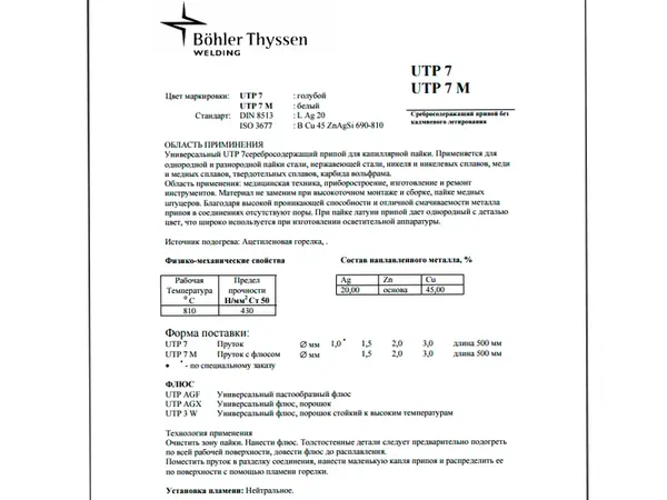 Твердый серебряный 20% припой с флюсом (Австрия)