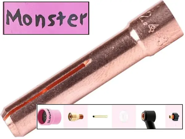 Цанга Monster TIG 2.4 мм коротка для WP-17/18/26