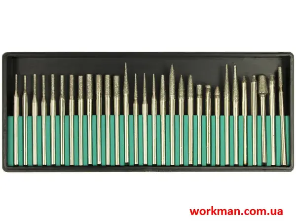 Набір алмазних борів WorkMan D-3-30 30 шт