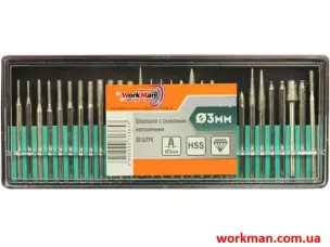 Набір алмазних борів WorkMan D-3-30 30 шт