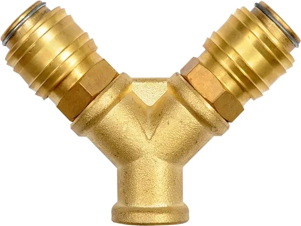 Пневмодвойник Y-образный 1/4" с внутренней резьбой 3/8"