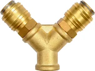 Пневмодвойник Y-образный 1/4" с внутренней резьбой 3/8"
