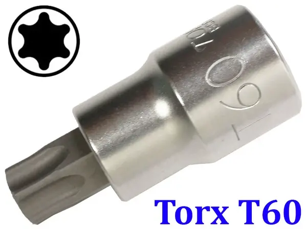 Торцева головка з бітою Torx T60 під квадрат 1/2"