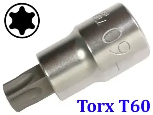 Торцевая головка с битой Torx T60 под квадрат 1/2"