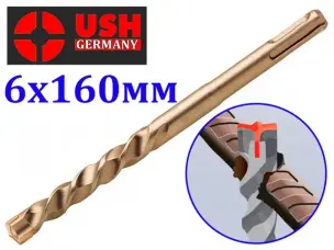 Бур SDS+ по бетону та арматурі USH 6х160мм