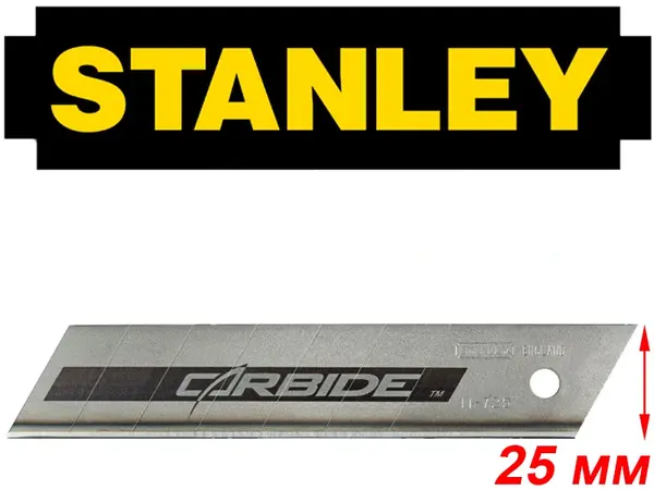 Лезвия сменные 25мм 20шт с вольфрамовым напылением Stanley
