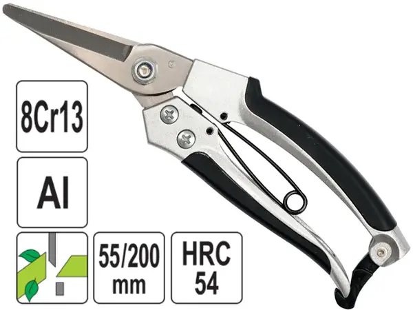 Секатор для квітів 8Cr13 55/200