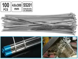 Стяжки кабельные нержавеющие 4,6x300 мм SS201 (100 шт)