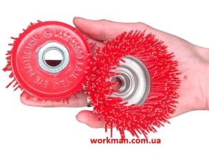 Щітка нейлонова для болгарки М14 WorkMan Nylon-75 P80