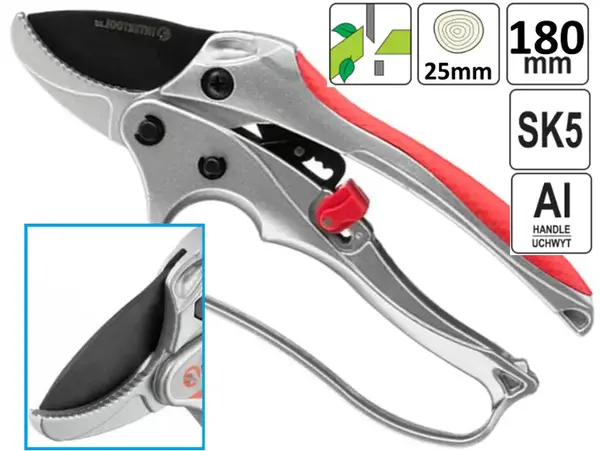 Секатор із храповим механізмом SK-5 180-006