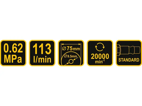 Пневмоболгарка Vorel 81080