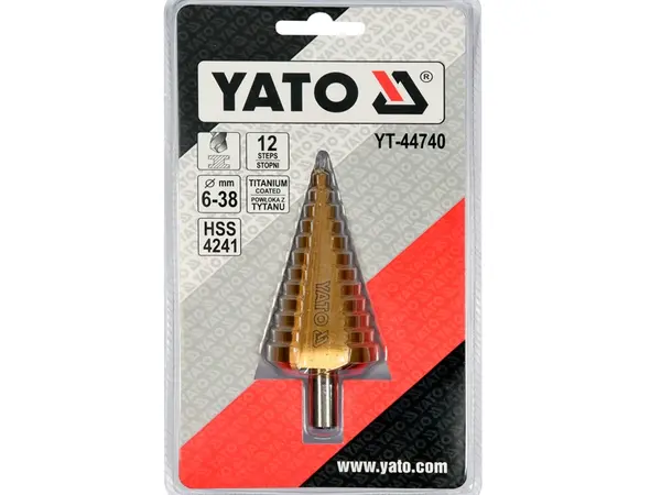 Сверло по металлу ступенчатое Yato 6-38мм