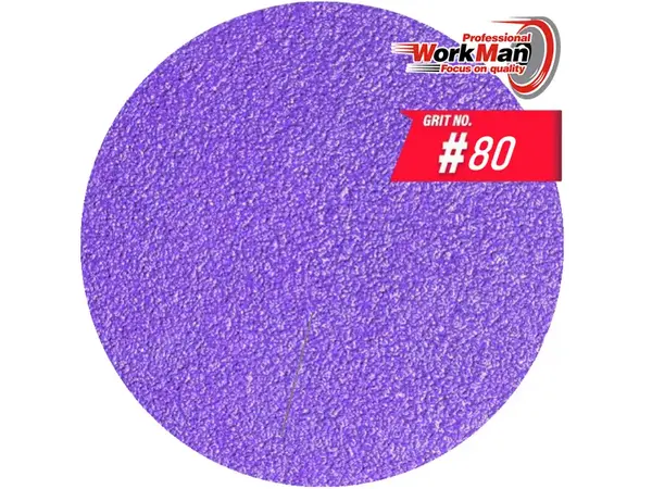 Круг на липучці WorkMan Ceramic 125мм P80 для грубого шліфування