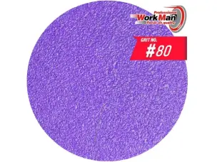 Круг на липучці WorkMan Ceramic 125мм P80 для грубого шліфування