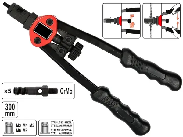 Заклепочник різьбовий СrMo 300мм М3-М8