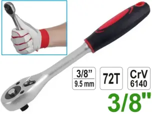 Ключ трещотка 201мм CrV 3/8″
