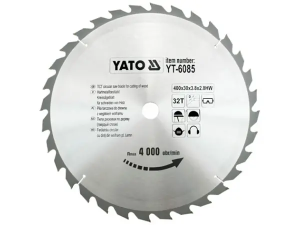 Диск пильный для циркулярки 400х30х32зуба Yato