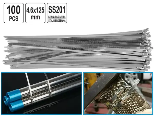Стяжки кабельные нержавеющие 4,6x125 мм SS201 (100 шт)