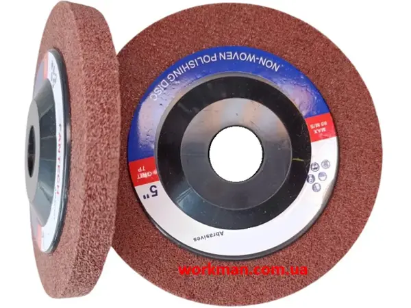 Круг Скотч Брайт піна для болгарки WorkMan Coarse-125 P80