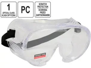 Очки защитные PVC/PC Yato закрытого типа с прямой вентиляцией