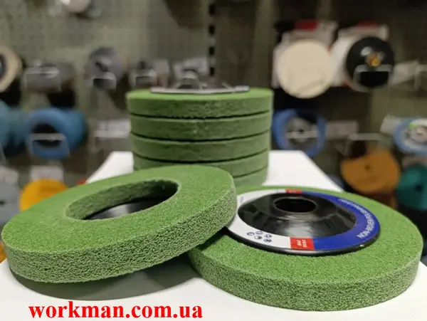 Круг Скотч Брайт піна для болгарки WorkMan Fine-125 P180