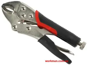 Зажимные клещи с фиксатором (полукруглые губки) WorkMan Ergo-135