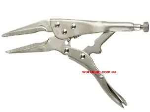 Затискні кліщі з фіксатором (довгі губки) WorkMan Long-170