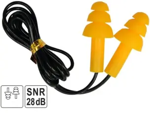 Беруши на шнурке силиконовые многоразовые 28dB