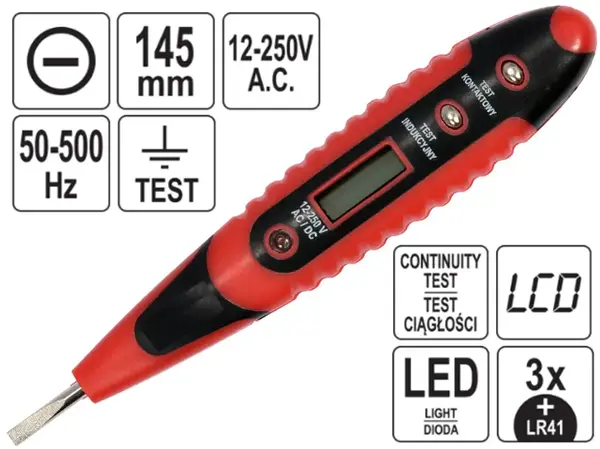 Індикатор напруги 12-250V