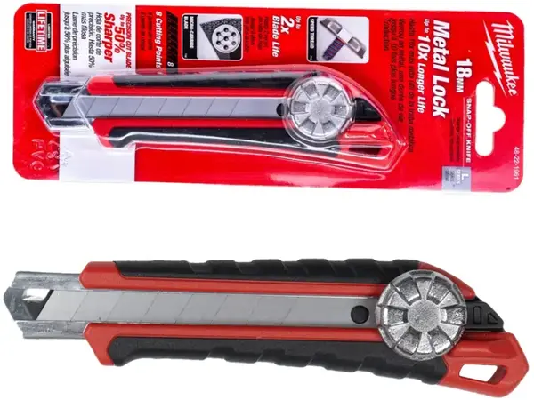 Сегментний ніж Milwaukee Heavy Duty 18 мм (гвинтовий фіксатор)