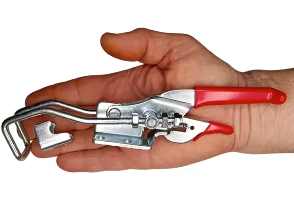 Тяговий притиск-засувка з вигнутою скобою WorkMan GH-431 318кг