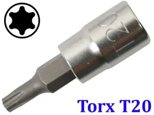 Торцевая головка с битой Torx T20 под квадрат 1/4"