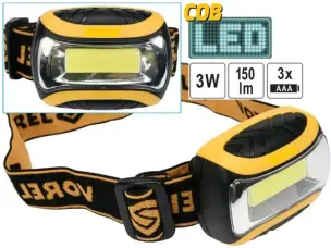 Ліхтар налобний світлодіодний COB LED 3W