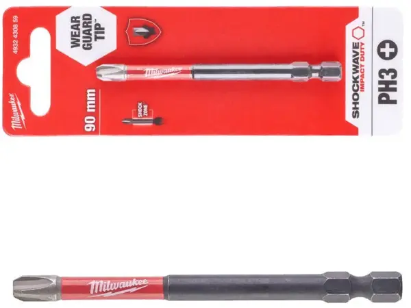 Силова ударна біта Milwaukee Shockwave PH3 90 мм