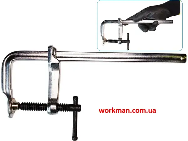 Струбцина F-подібна кована WorkMan Screw 60х200 мм