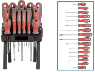 Набор отверток профессиональный CrV 20 шт (PH,SL,Torx) на подставке