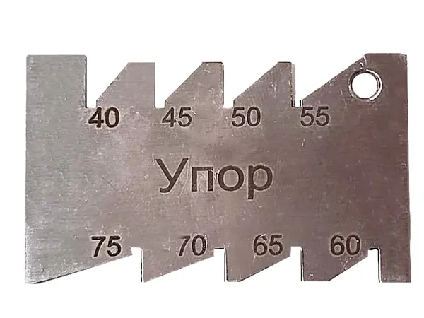 Шаблон для проверки углов упорной резьбы