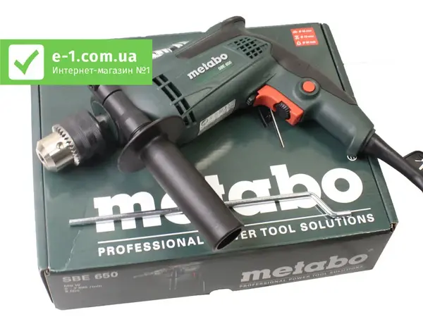 Ударная дрель Metabo SBE 650 (650 Вт) с зубчатовенцовым патроном