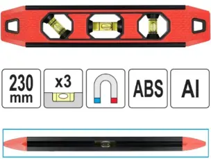 Уровень Торпедо магнитный Al/ABS 230мм