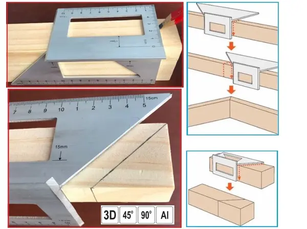 Японський столярний кутник 3D