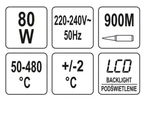 Паяльник с регулировкой температуры жала 80W
